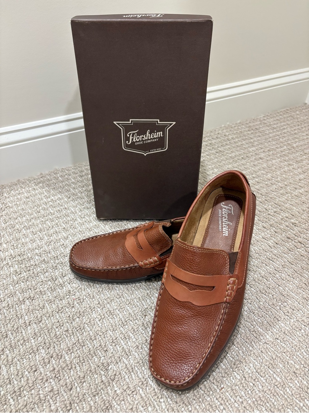 Florsheim Brown Leather Penny Loafers